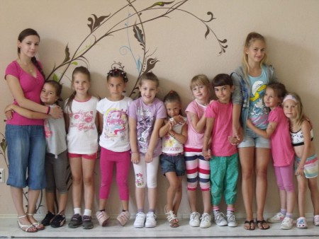 Táborozó ovisok és segítői Nori,Dorka